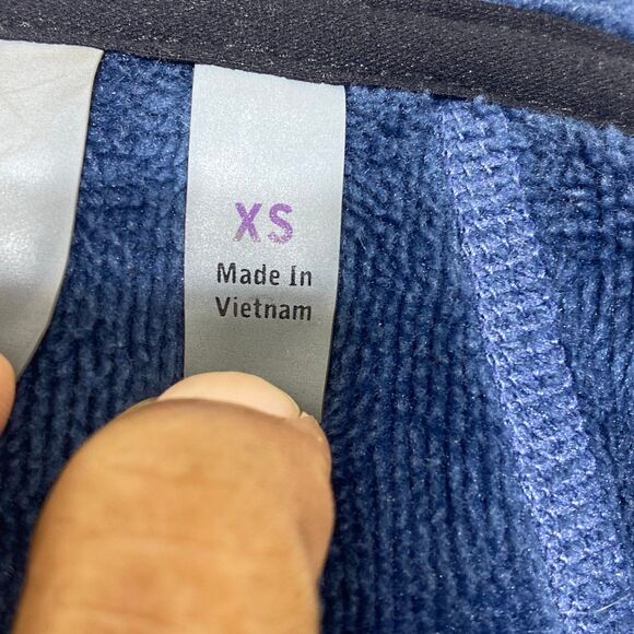 Athleta Hoodie Women’s XS Blue Hiking Sweater Pullover Stretch Slant Zip - Picture 10 of 10